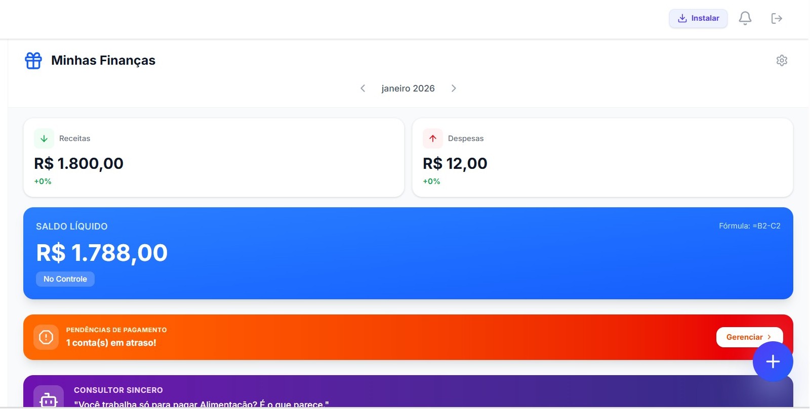 Tela do Sistema 1
